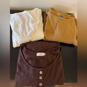 long sleve fall color shirts